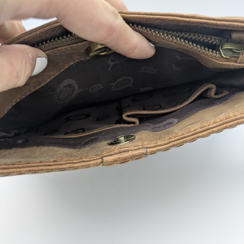 Born Distressed Leather Crossbody Bag - Brown - Picture 8 of 8